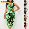 Fashion Summer Spring Sleeveless O-Neck Casual Dresses