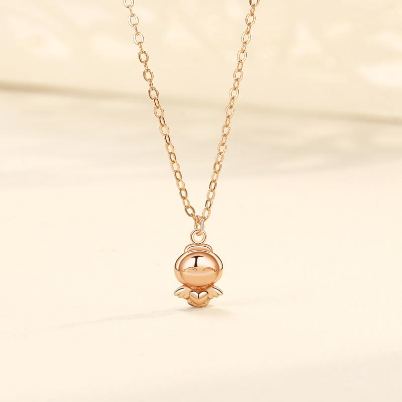 

Angel Cartoon Jewelry Necklace Cute Fashion Light Luxury Korean Version Pendant Collarbone Chain Premium Durable
