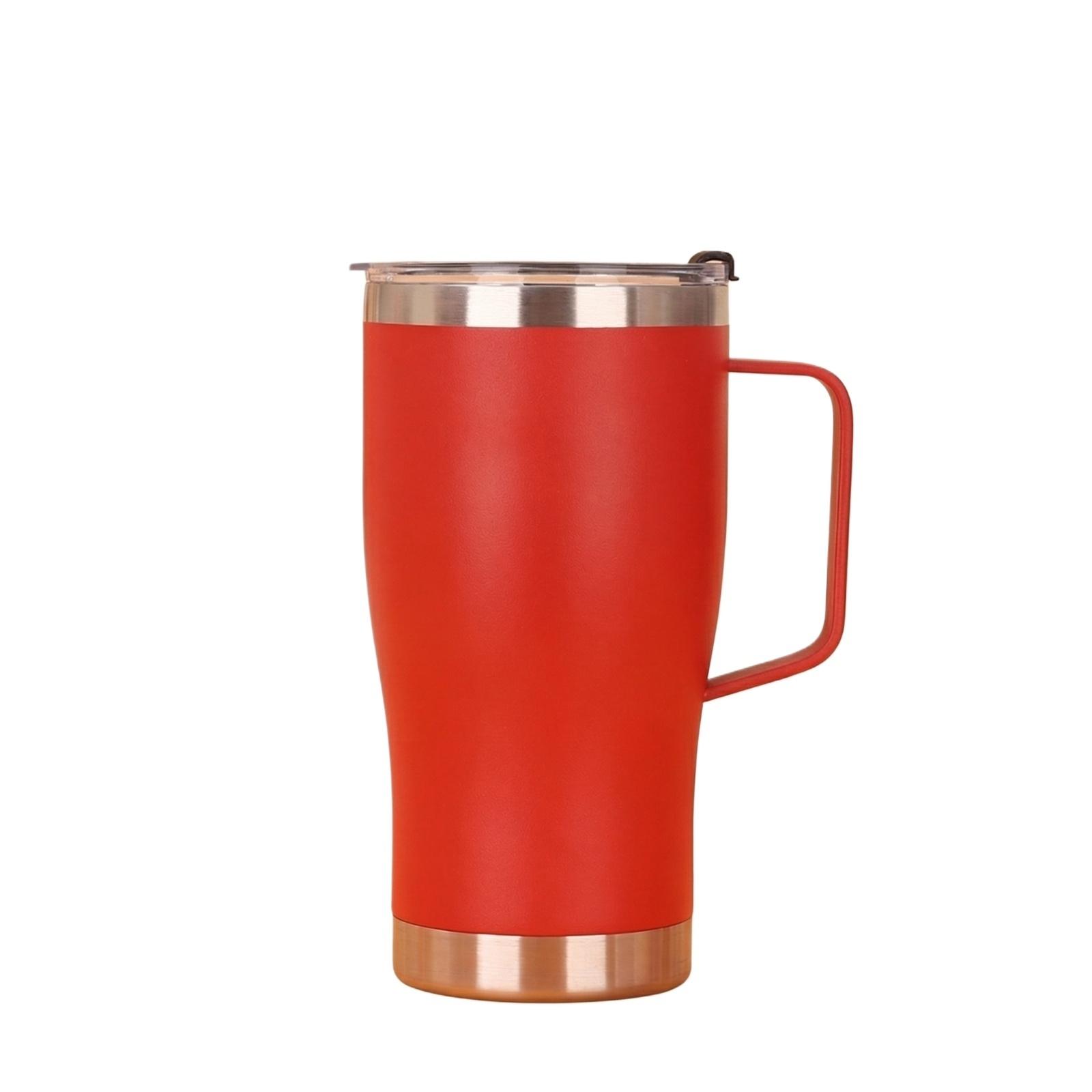 

Handle Car Cup Stainless Steel Vacuum Insulated Cup Large Capacity Portable Travel Mug one size червоний