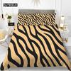 Zebra Print Duvet Cover Set King Polyester Red Black Stripes Bedding Set Wild Animal Zebra Wildlife Skin Quilt Cover for Girls