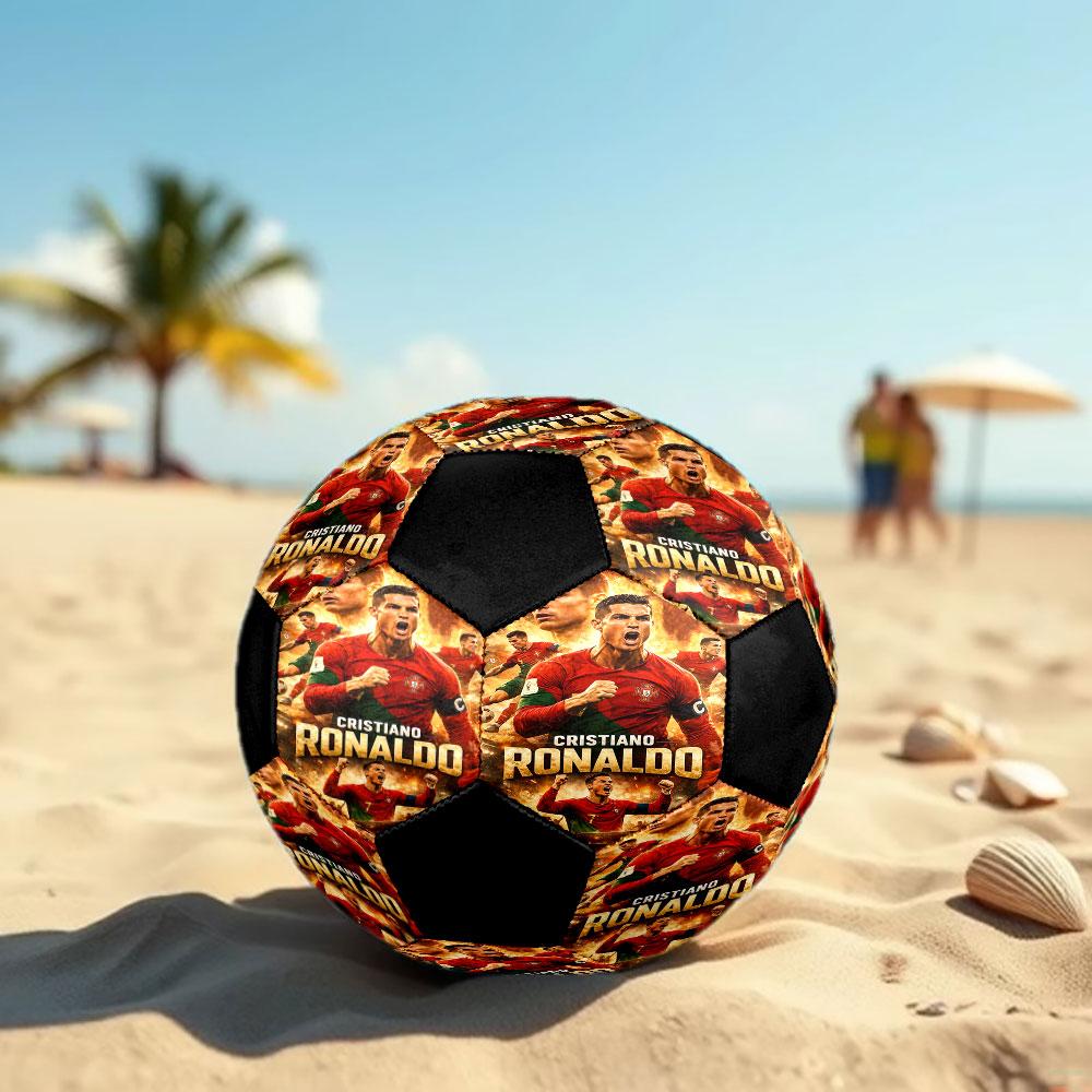 1pc CR7 Soccer Ball Size 5 Indoor Soccer Ball Fashion Colorful Backyard Game - Great For Sports Fans Gift HE22