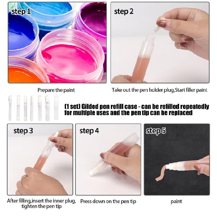 7Pcs Empty Markers Pen Multipurpose Refill Able Markers for Lettering Journaling and Art Enhancing Creative Endeavors