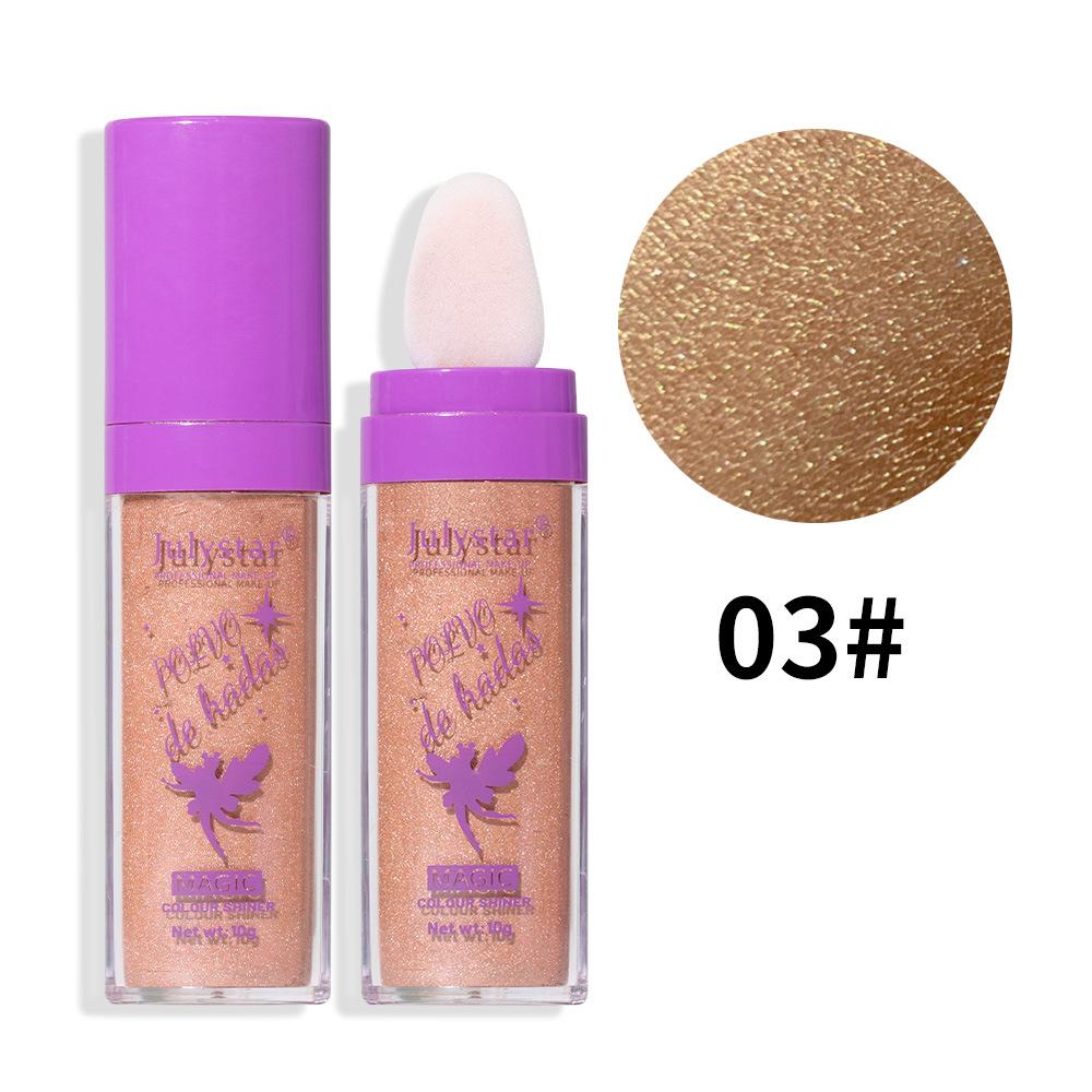 Ombretto in polvere tridimensionale a tre colori per scolpire, cipria illuminante naturale, cipria illuminante impermeabile e a lunga tenuta