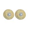 Vintage Fashion Entangle Geometry Round Pearl Stud Earrings for Women Temperament Gold Color Stainless Steel Exquisite Jewelry