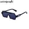 Steampunk Sunglasses Men  New Fashion Square Sun Glasses For Male Metal One-Piece Punk Sunglass Trendy Rectangular shades