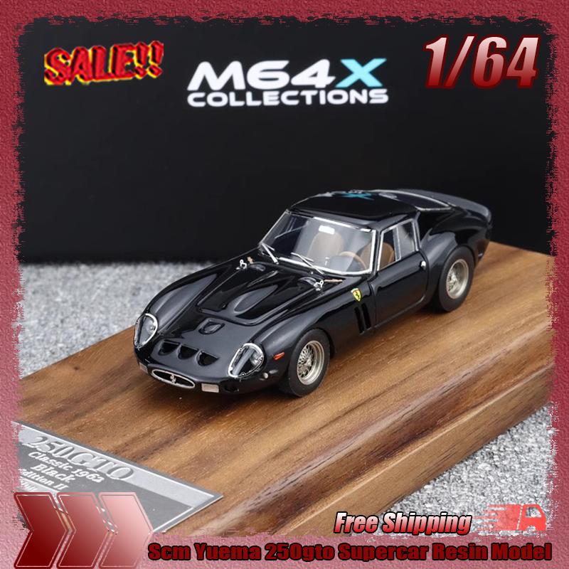 In Stock Scm 1:64 Yuema 250gto Supercar Simulation Resin Miniature Car Model Collection Ornament Custom Children's Toys Gift