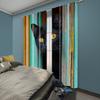 2pc,  Drapes Black Cat Versatile 100% Polyester,Without Electricity Versatile Applies To Living Room, Outdoor Decor