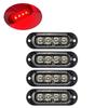 4PCS 12/24 Volt Side Marker Lights LED Smoked Lens Amber 4LED Side Markering Truck Light Boat Trailer Indicator Signal Light