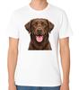 Chocolate Labrador T-Shirt Dog Face Cute Pet Lover Unisex Tee