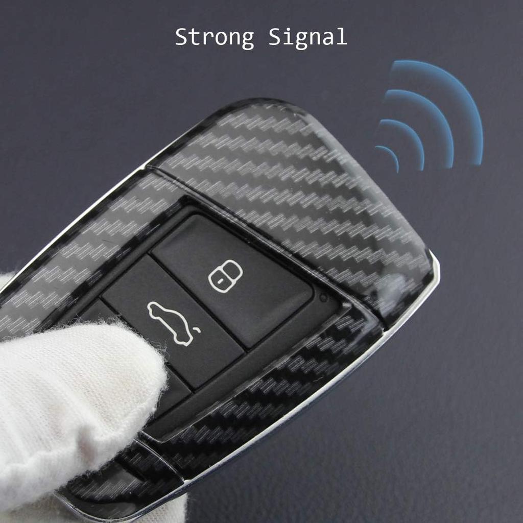 For Volkswagen VW Key Fob Cover, ABS Carbon Fiber Pattern Car Key Case Protector for 2017-2022 2023 VW Atlas Jetta Passat Tiguan Arteon Golf Skoda