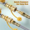 ABBP-1/2" Natural Gas Quick Connect Solid Brass Gas Fitting Kit Propane Quick Connect Fitting