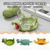 Handmade Crochet Lizard Coaster 3D Amigurumi Animal Cup Mat Fun DIY Knitted Drink Coaster for Home Table Desktop Decor Gift