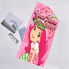 1pc Princess Strawberry Beach Towel with Custom Name, Beach and Seaside Swimming Pool Equipment, Fashion Pattern, Rectangular, Travel Essential