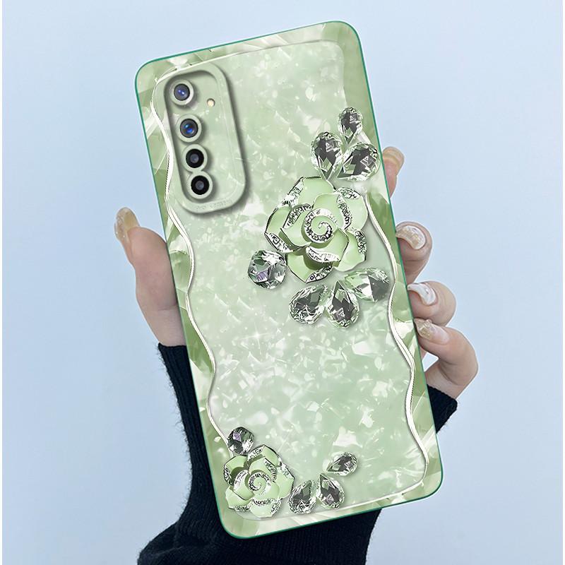 For Realme 6 Phone Case Realme 6s Cover Fashion Simplicity Oil Painting Flower Soft Liquid Silicone Shell For Realme 6 Pro Funda