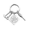 Creative Minimalist Keychain Spanish Key Pendant Metal Stainless Steel Laser Key Ring Stainless Steel Keychain for Backpack Bag Pendant