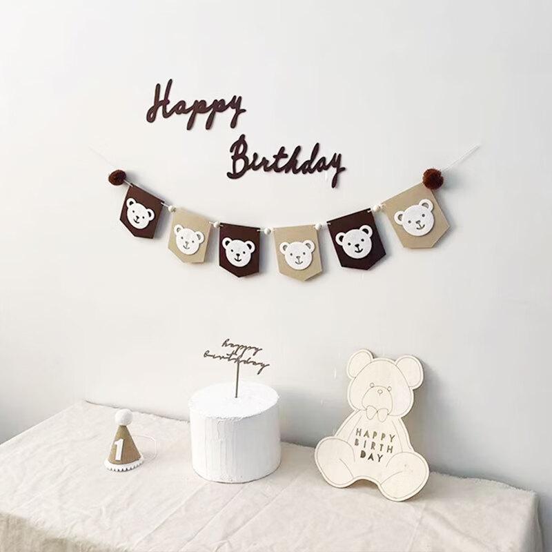 Shiluode Ins Style First Birthday Scene Decoration Backdrop Wall, Girl Children Baby First Birthday Party Balloon Set