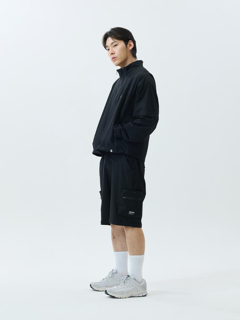 Jeimiweseuteu Detachable Side Pocket Jogger Pants (Black)