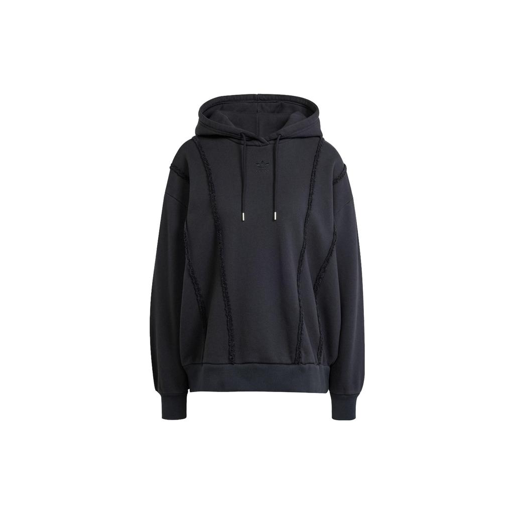 Adidas Originals Distressed Hoodie Women Tops Black IY9025