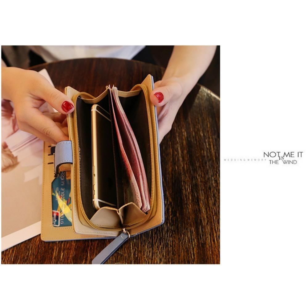 Women's Wallet Long Clutch Bag Hollow Leaf Zipper Buckle Wallet Women's Bag