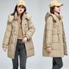 Mid-length down padded jacket women's 2025 new fashion padded jacket slimming winter cotton jacket women's coat