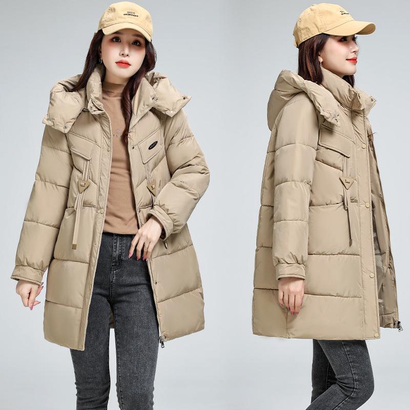 Mid-length down padded jacket women's 2025 new fashion padded jacket slimming winter cotton jacket women's coat
