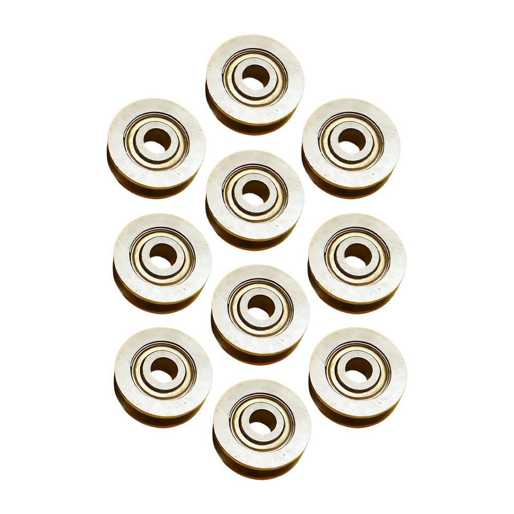 10PCS V623ZZ Sliding Rollers Bearing Groove Round Bottom Track Pulley Bearing for Carbon Steel Equipment Parts