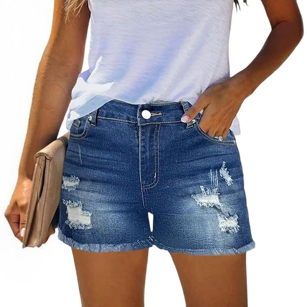 Women's Denim Classic Versatile High Waist Fashionable Shorts