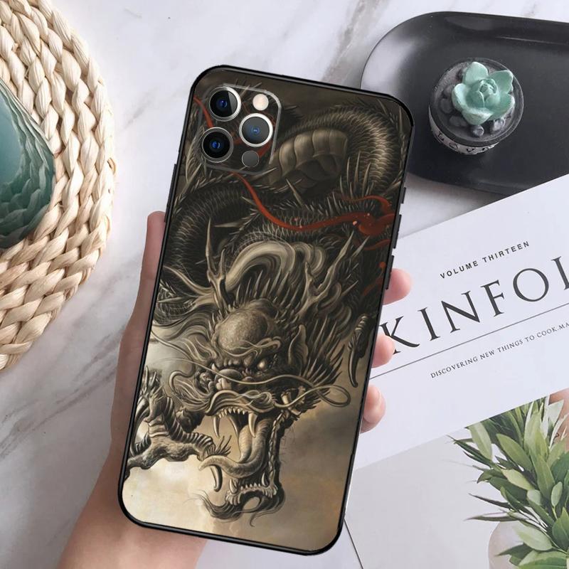 Chinese Dragon Phone Case For iPhone 16 15 14 13 12 11 Pro Max 12 13 Mini 7 8 16 Plus X XR XS Max Cover