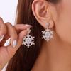 Bunte Kristall-Weihnachtsschneeflocken Zirkon Perlen Ohrstecker Für Damen Hängend Haken Weihnachten Party Mode Schmuck Geschenk