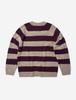 FLATWAVE IN SEOUL Noor Wool Stripe Round Knit Taupe/Wine