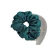 Elegant Pleated Cream Puff Scrunchie: High-Class Retro Elastic Hair Tie for Loose Ponytails