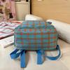 Vintage Plaid Student Schoolbag Women's Large Capacity College Style Backpack