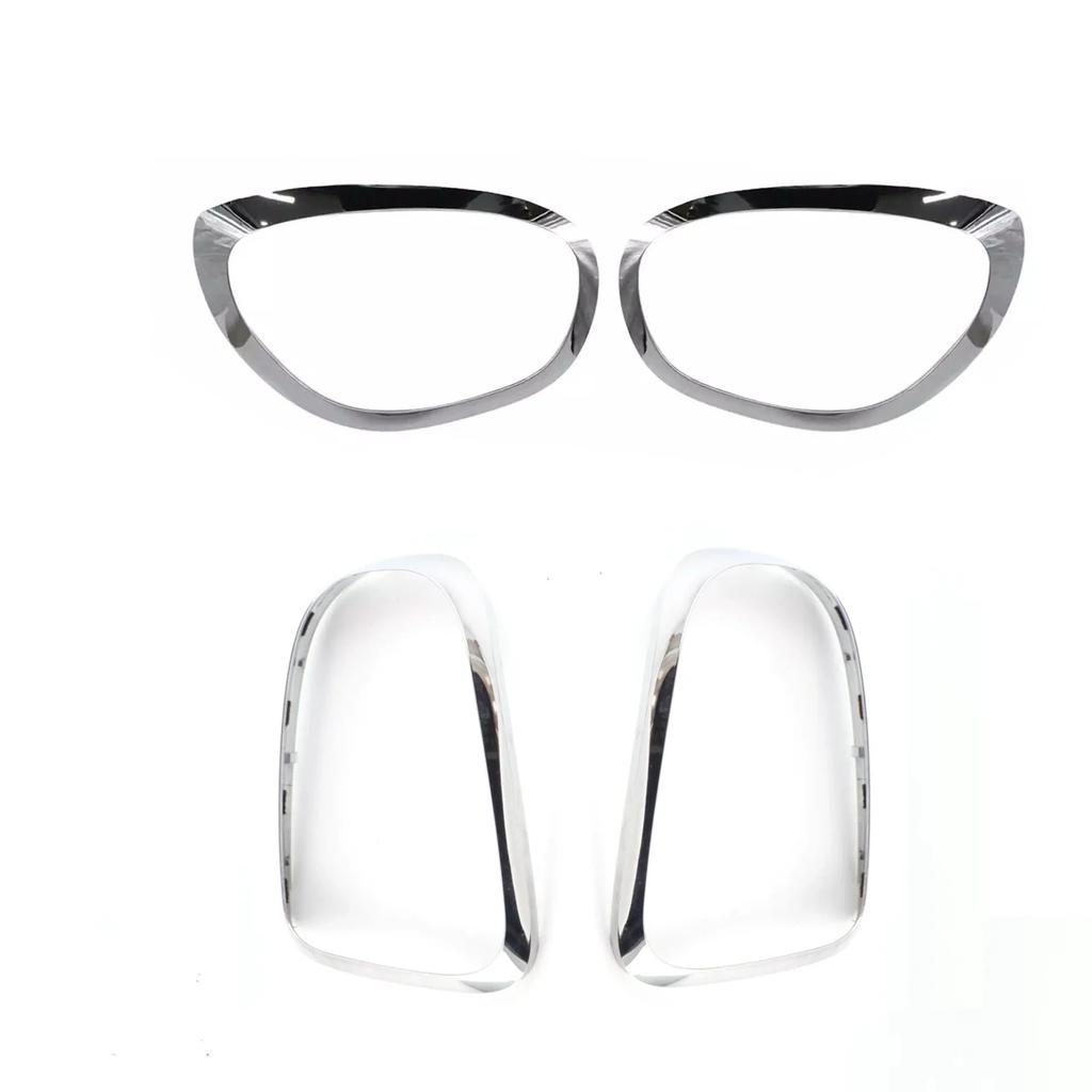 1 Pair Headlight / Tail Lights Shell Cover Ring Decoration Trim Sticker for MINI Countryman Cooper F60 One JCW 2017-