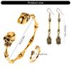 Fashionable Skull Bracelet Ring Earrings Handmade Jewellery Set Unisex Jewelry Fashion Accessories for Women and Men