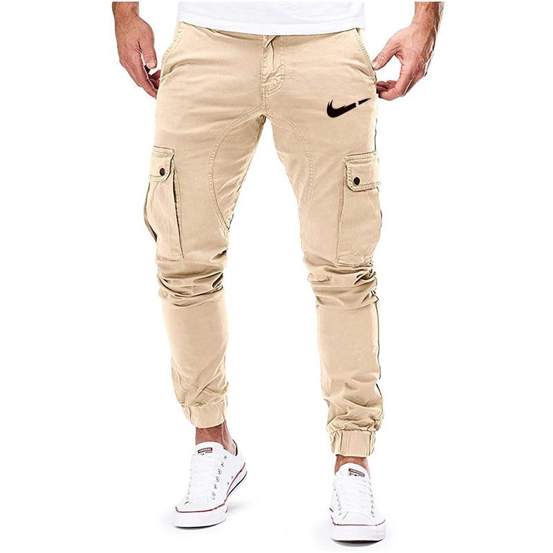 Pantaloni cargo da uomo Pantaloni cargo in cotone elasticizzato in vita taglie forti Pantaloni da lavoro multi tasche maschili Pantaloni da esterno casual da uomo