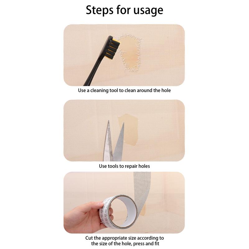 Fenstergitterband Anti-Moskito-Gitter-Reparatur-Subvention Türvorhang Moskitonetz Lochflicken Reparatur Selbstklebendes Gitterband