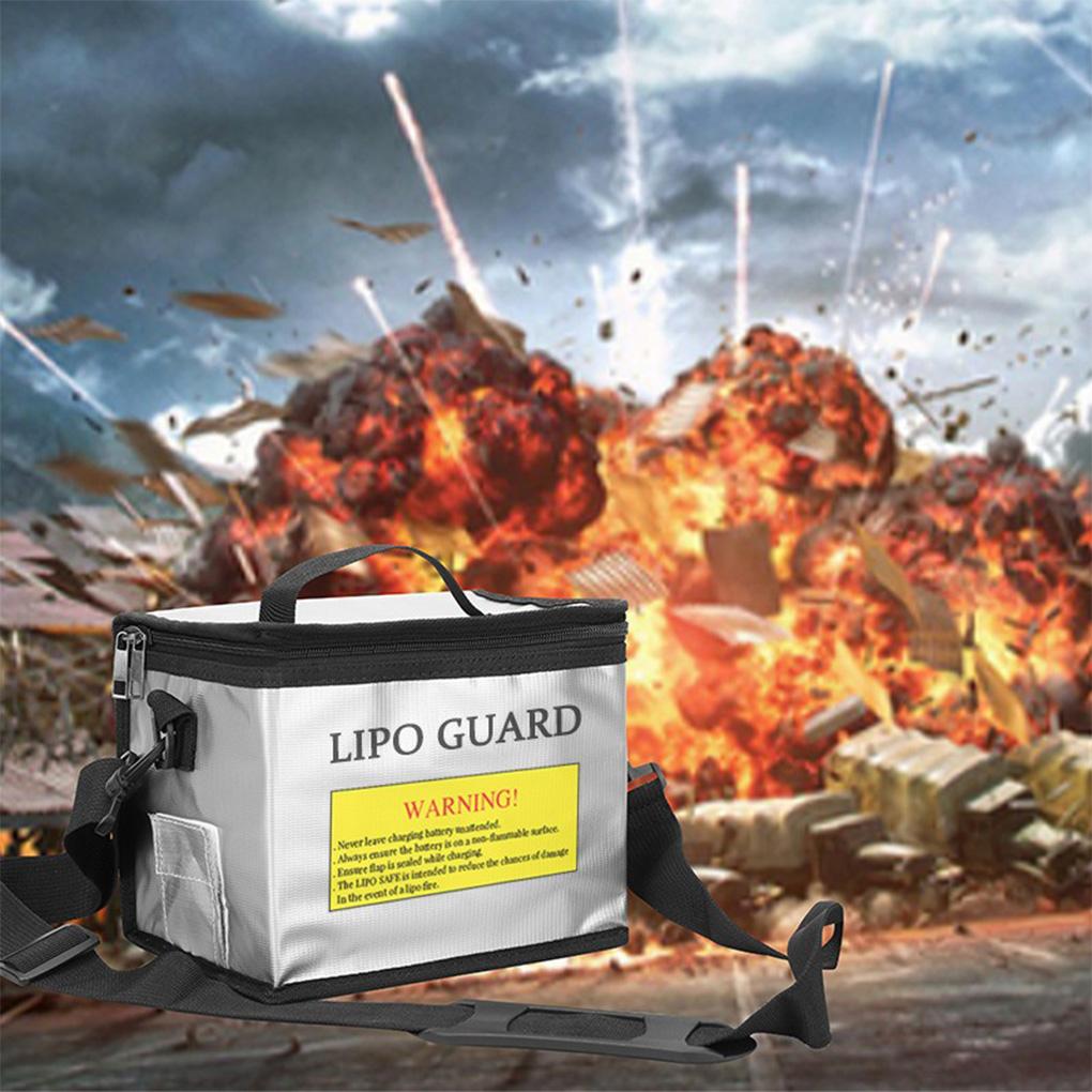 Lipo Guard Safety Bag Fireproof Explosion-Proof Portable Lipo Safety Bag 215*115*155mm for RC FPV Racing Drone Car Battery Safe