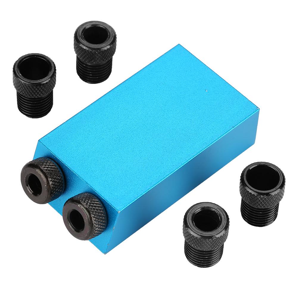 ZK30 15 Degree Woodwork Guide Oblique Hole Positioner 6/8/10mm Woodwork Locator Blue