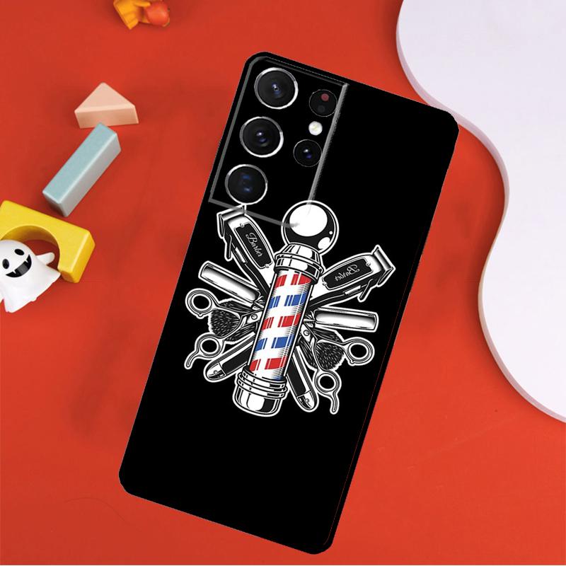 Hairdresser Barber Scissors Phone Case For Samsung Galaxy S25 Ultra S9 S10 S20 S21 FE S22 S23 S24 Plus S24 Ultra Cover