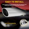 Car Tip Exhaust Outlet OD Stainless 2.5'' Inlet 3'' Steel Muffler Pipe Bolt on