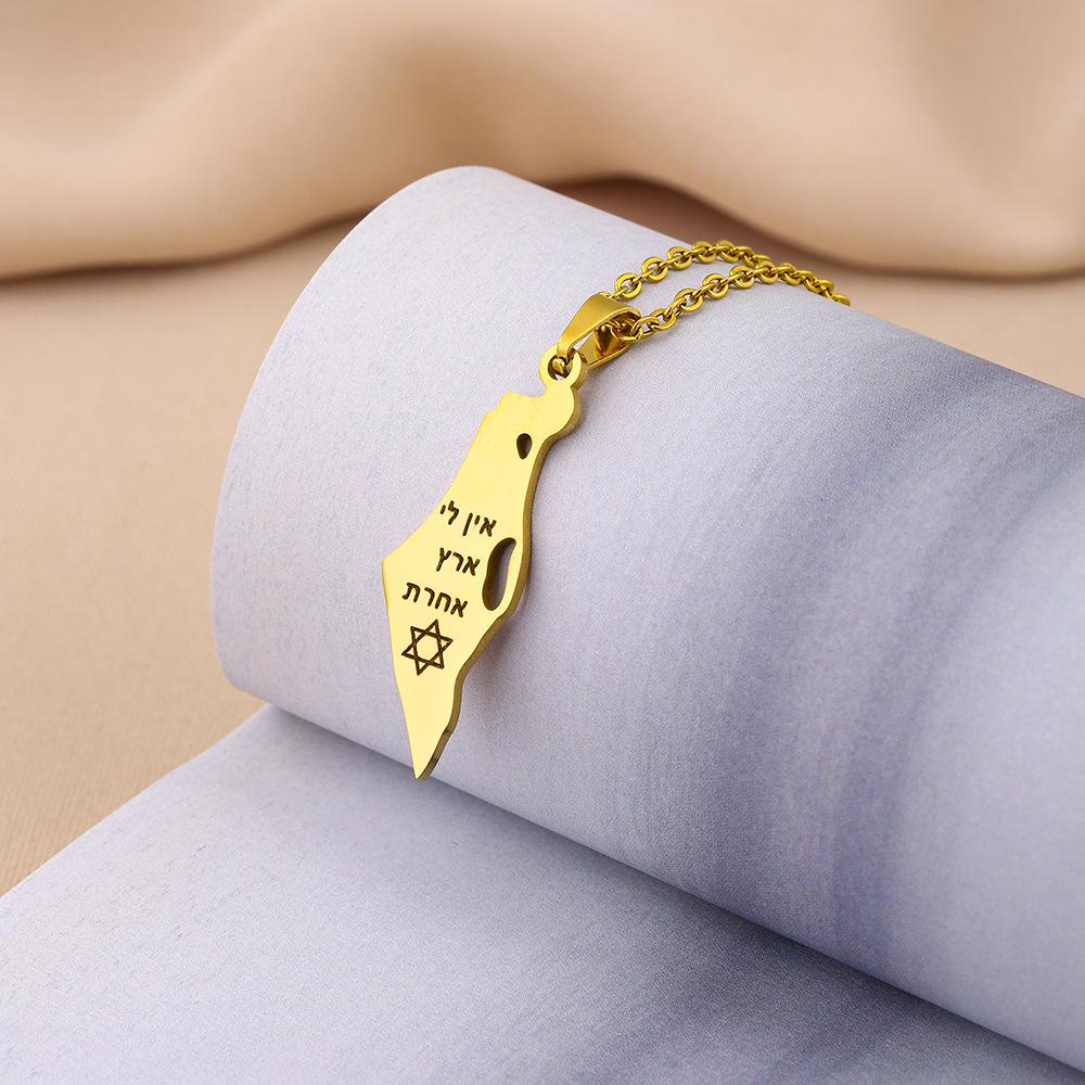 Collana Pendente Stella di David in Acciaio Inossidabile Stile Etnico Geometrico