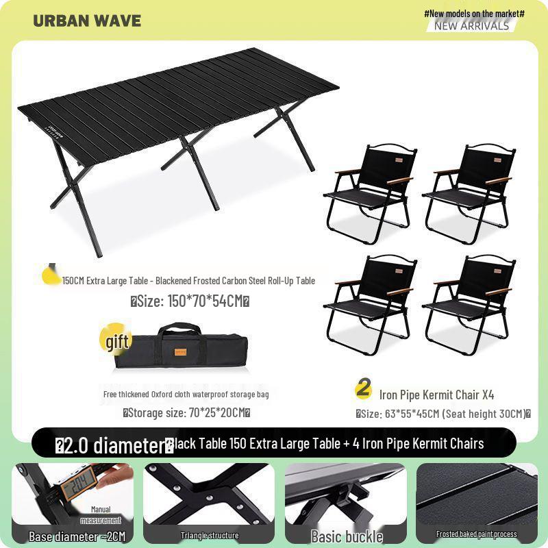 Portable Outdoor Folding Table and Chair Set for Camping and Picnic