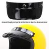 Universal 3 Snap-Button Visor Flip Up Wind Shield for Open Face Motorcycle Helmet