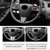 Betterhumz For Mazda 3 Axela 2010-2013 Made of Alcantara Auto Steering Wheel Panel Button Trim Stickers Car Interior Accessories