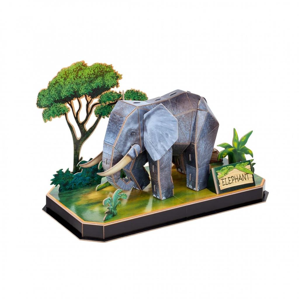 Würfel Spaß Puzzle 3D Würfel Spaß Tiere Elefant 42 Teile