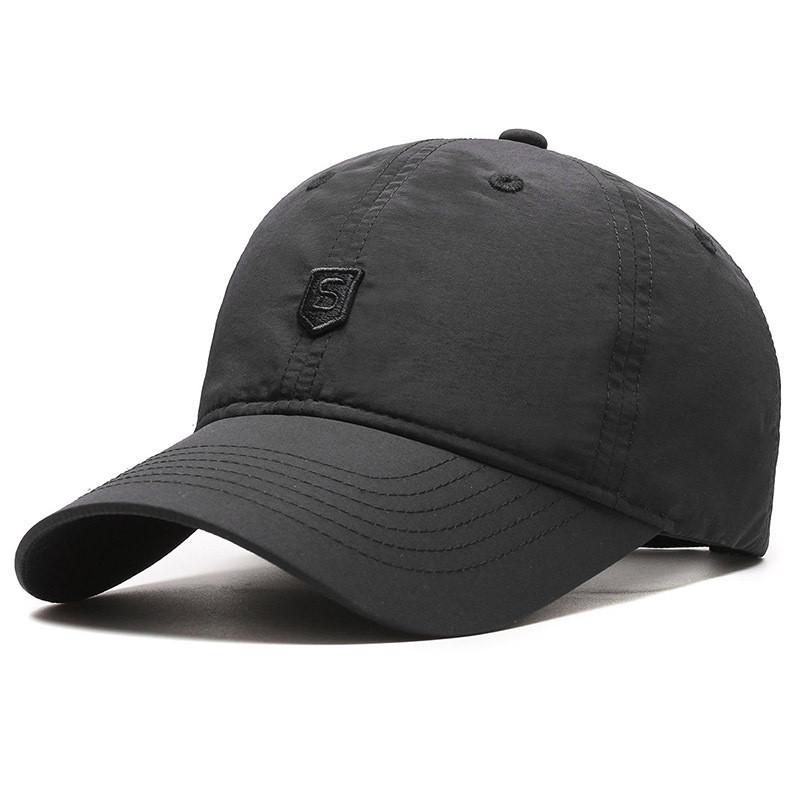Nylon Baseball Cap With Breathable Mesh For Summer Outdoor Casual Wear чёрный