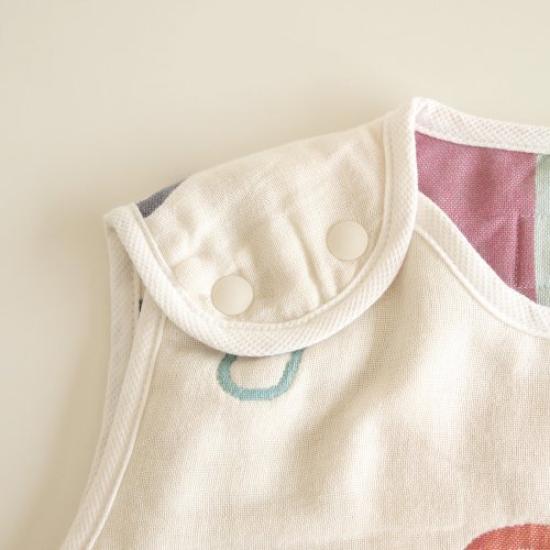 10mois Hoppetta Baby Gift Wrap Fluffy Gauze Toddler Kids Ages 64cm 18111041 - Gift, Included, (6-Layer Gauze) Sleeper, 100% Cotton, 2-7, Champignon,