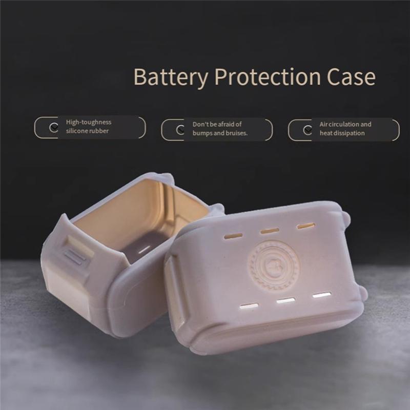 

A25F-For 20V 4.0Ah/5.0Ah Battery Accessories Silicone Protection Case Cover Upper Battery Case Assembly Parts белый