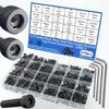 610pcs Grade 10.9 Black Hex Socket Head Cap Screw, Bolt, and Nut Kit; Machine Screws; High Strength Screws.