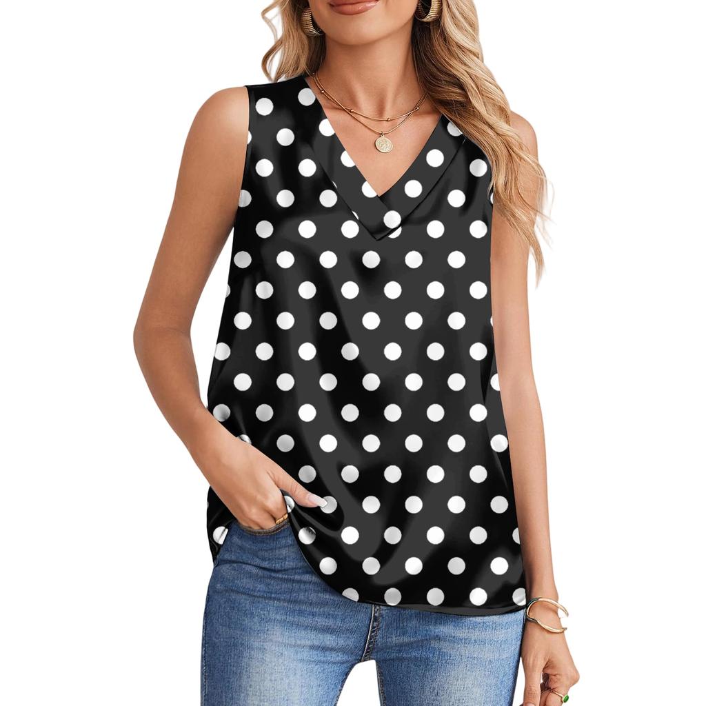 Women's Fashionable Polka Dot Printed Blouse